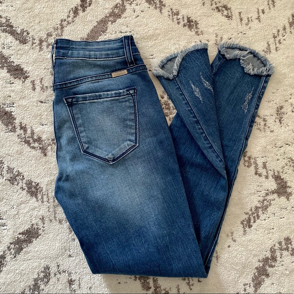 KanCan Distressed Demin Jeans - Raw Hem - Size 3 - Picture 3 of 4